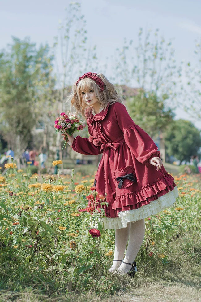 Dawn and Morning~Winter Lolita Coat Lovely Lolita Wool Coat Dress