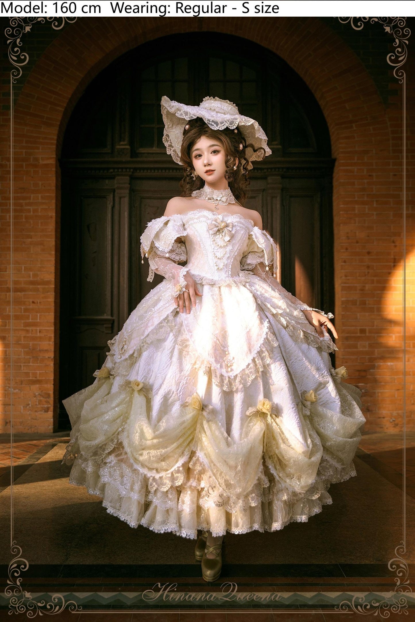 Hinana Queena~With Belle~Bridal Wedding Lolita OP Dress Available for Custom Size