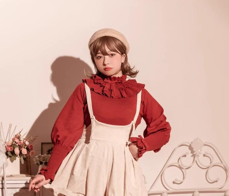 Miaoplus~Sweet Lolita Knit Sweater Long Sleeve Winter Lolita Top