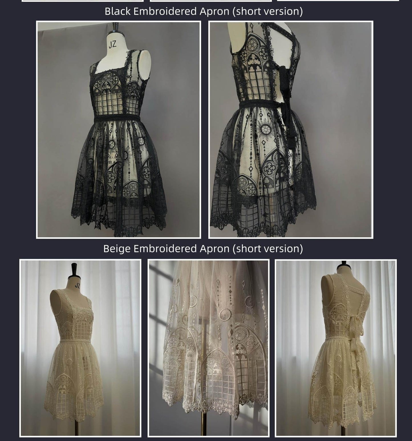 SUSIN~Night Traveler~Classic and Elegant Gothic Dress with Colorful Window Prints