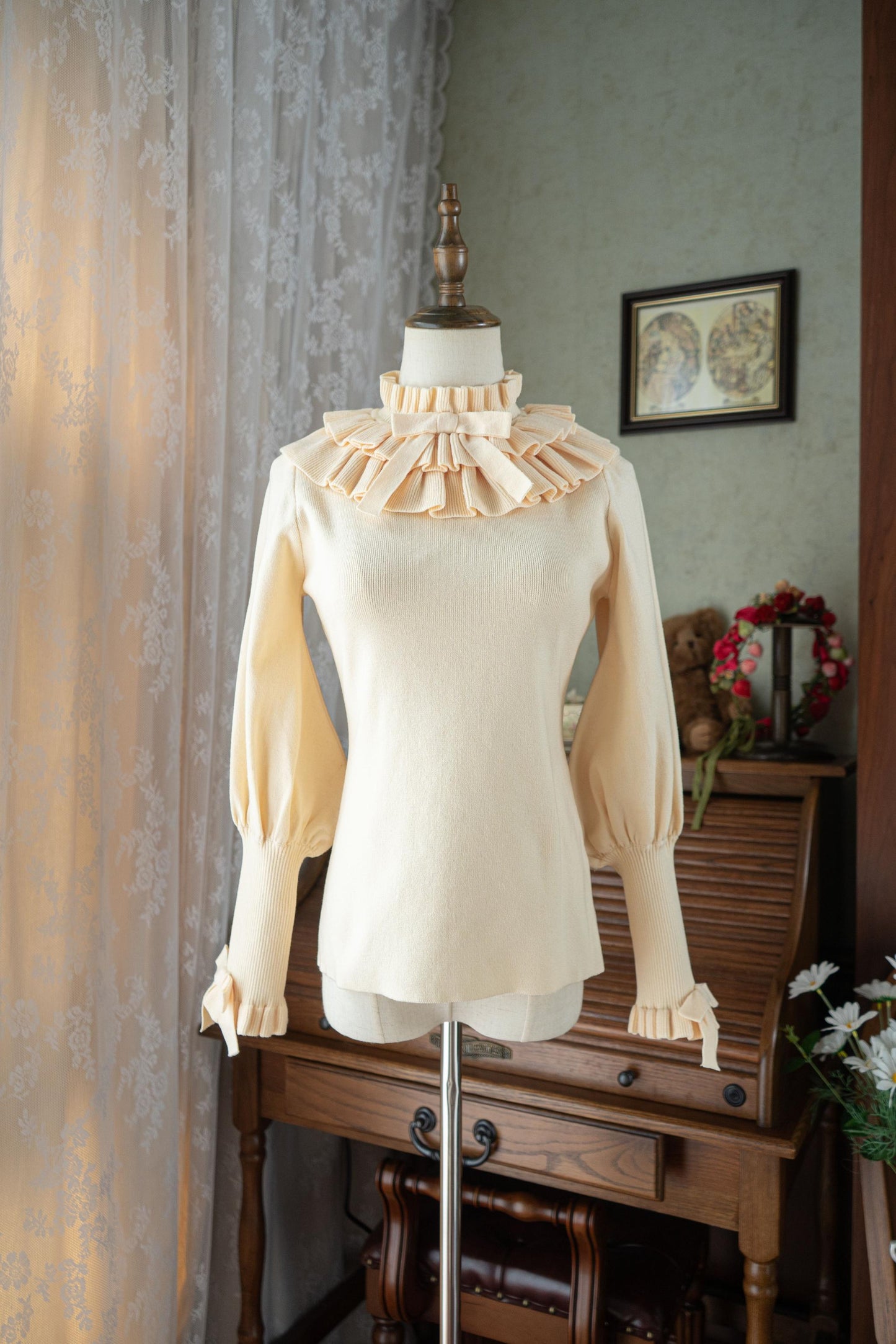 Miaoplus~Sweet Lolita Knit Sweater Long Sleeve Winter Lolita Top