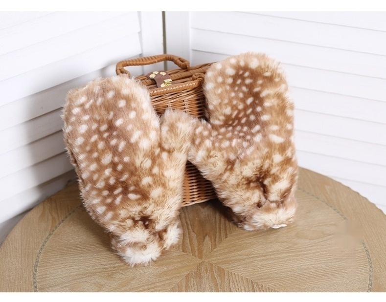 Xiaogui~Deer Spot~Christmas Kawaii Lolita Gloves Japanese Plush Winter Gloves