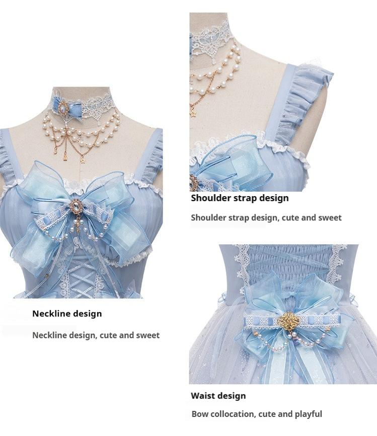 YingLuoFu~Wedding Lolita JSK Suit Printed Classic Lolita Dress