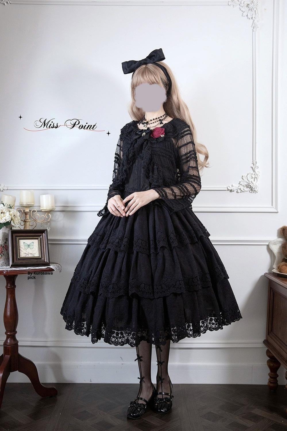 Miss Point~Forest Waltz~Classic Lolita Tiered Skirt Multi-layer Embroidered SK