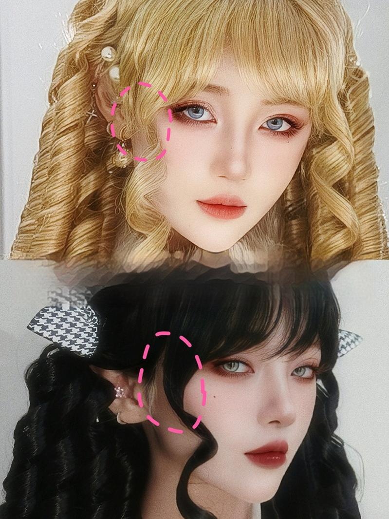 Mabuxi~33CM Sparkling Lolita Wig Roman Curls Gorgeous Court Wig
