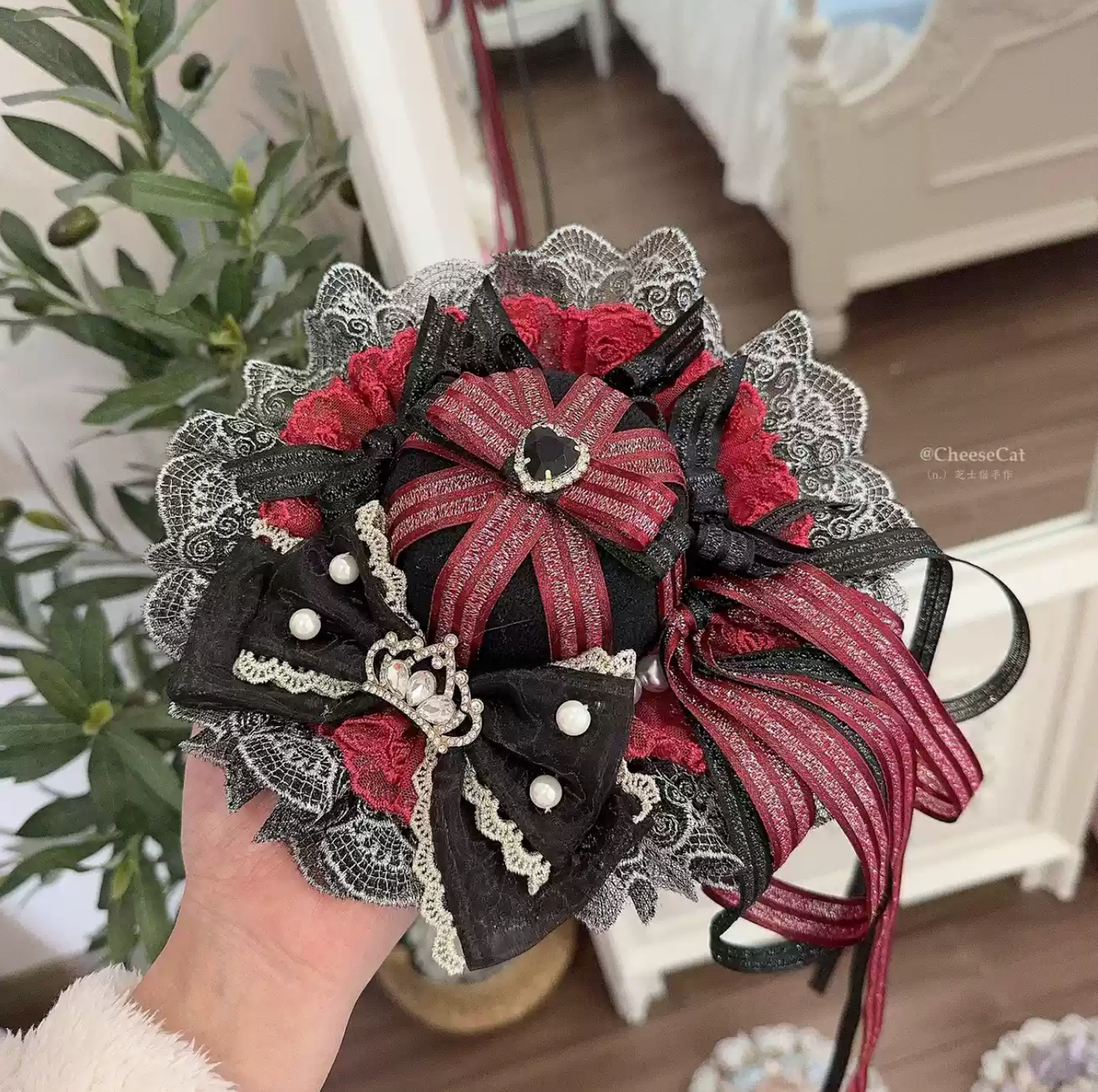 Cheese Cat~Sweet Lolita Cake Top Hat Handmade Lolita Accessory