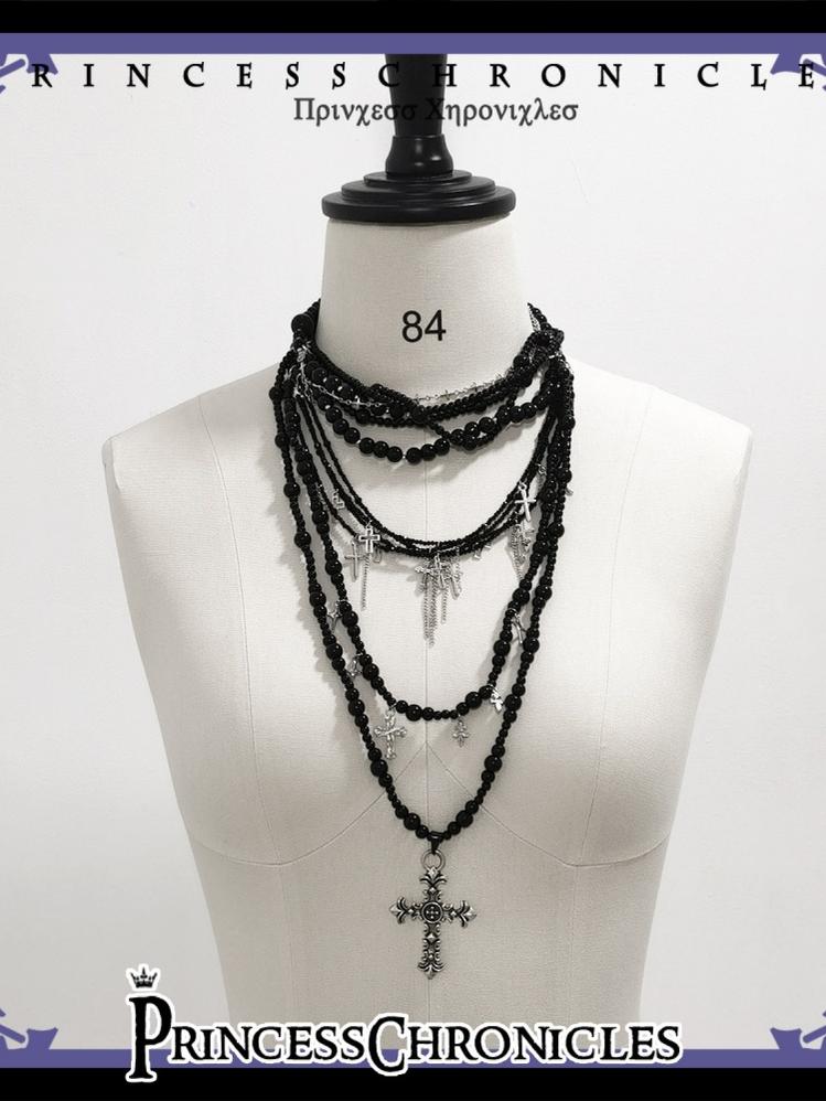 Princess Chronicles~Red and Black 4.0~Ouji Lolita Necklace Gothic Layering Necklace