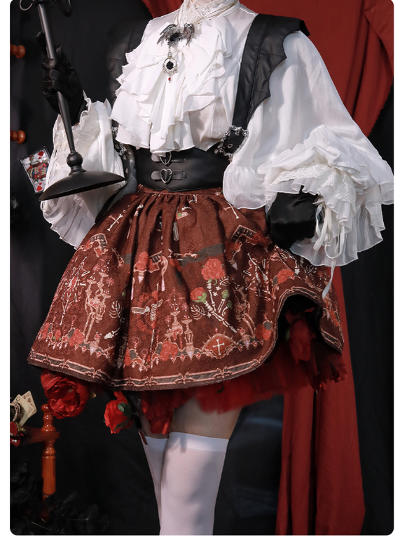 (Buyforme)ZJstory~Dragon Bone Cemetery~Gothic Lolita Shirt Long Sleeve Blouse