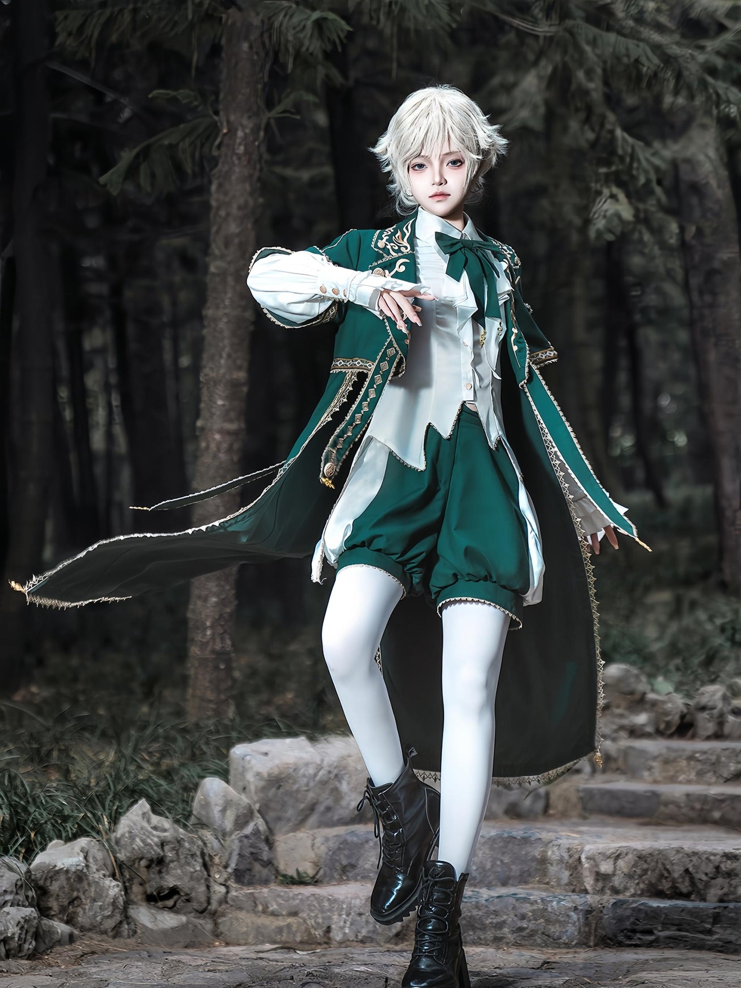 Letters from Unknown Star~Divine Envoy~Ouji Lolita Shorts Suit Military Lolita Coat and Shirt