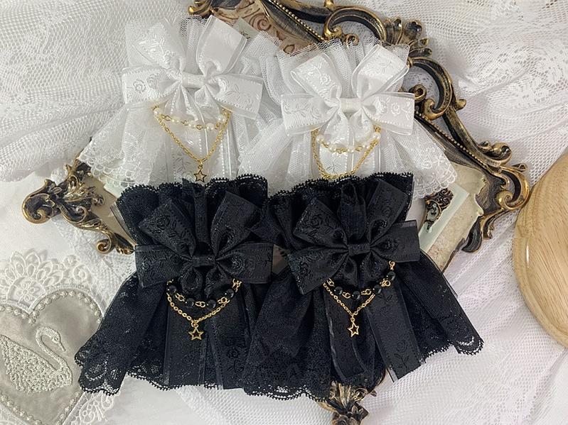 Sweet Jelly Lolita~Double Layer Lace Cuffs Elegant Lolita Gloves