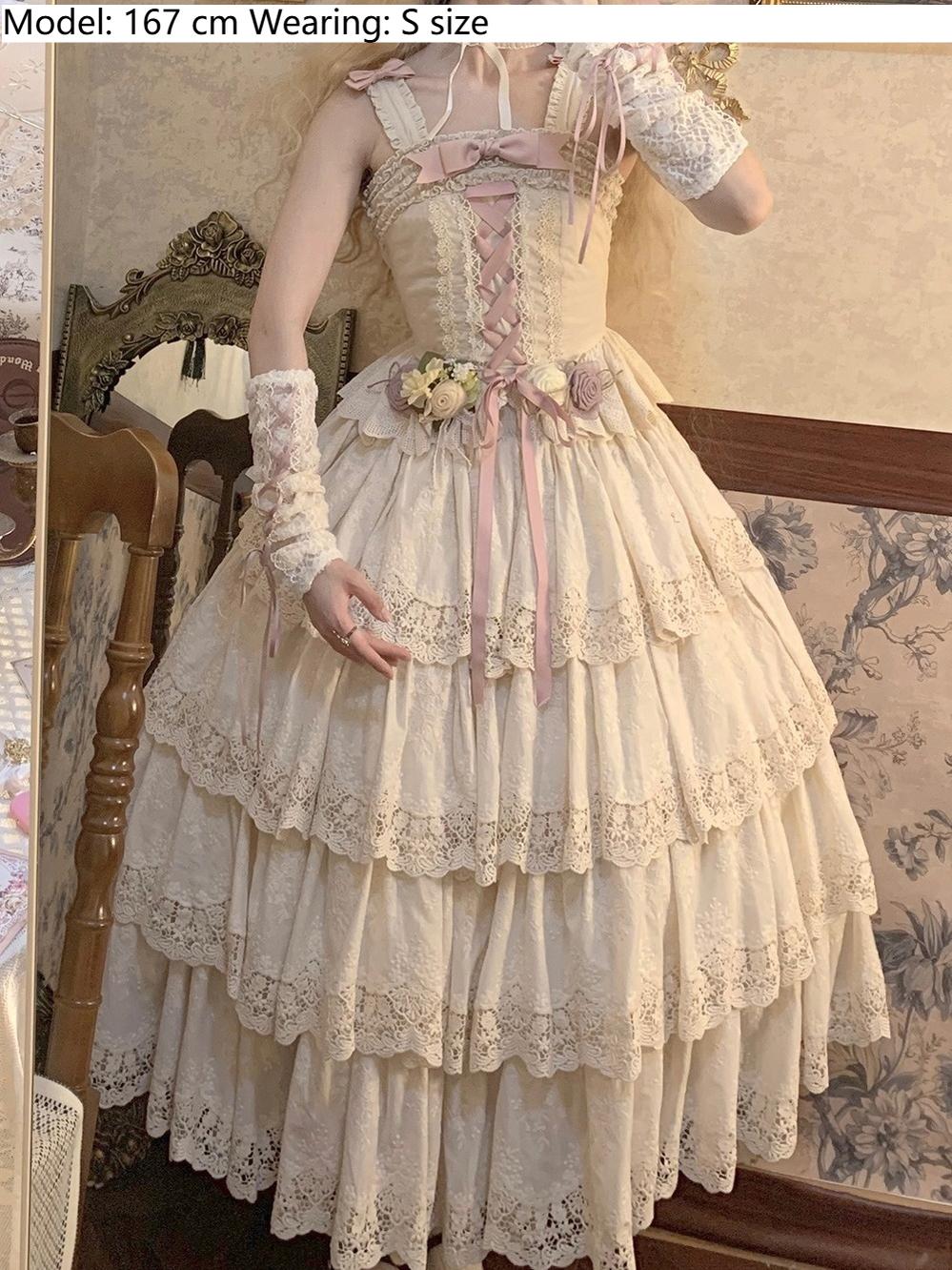Miss Point~Forest Waltz~Classic Lolita Tiered Skirt Multi-layer Embroidered SK