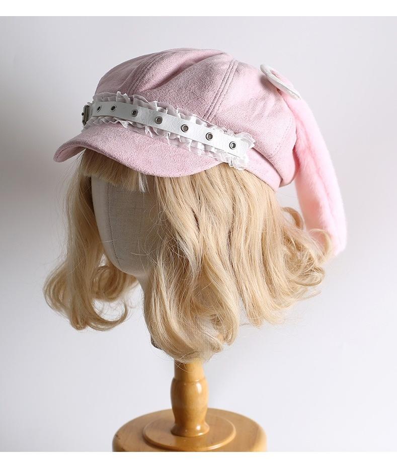 Xiaogui~Kawaii Lolita Hat Daily Baseball Cap with Detachable Ears