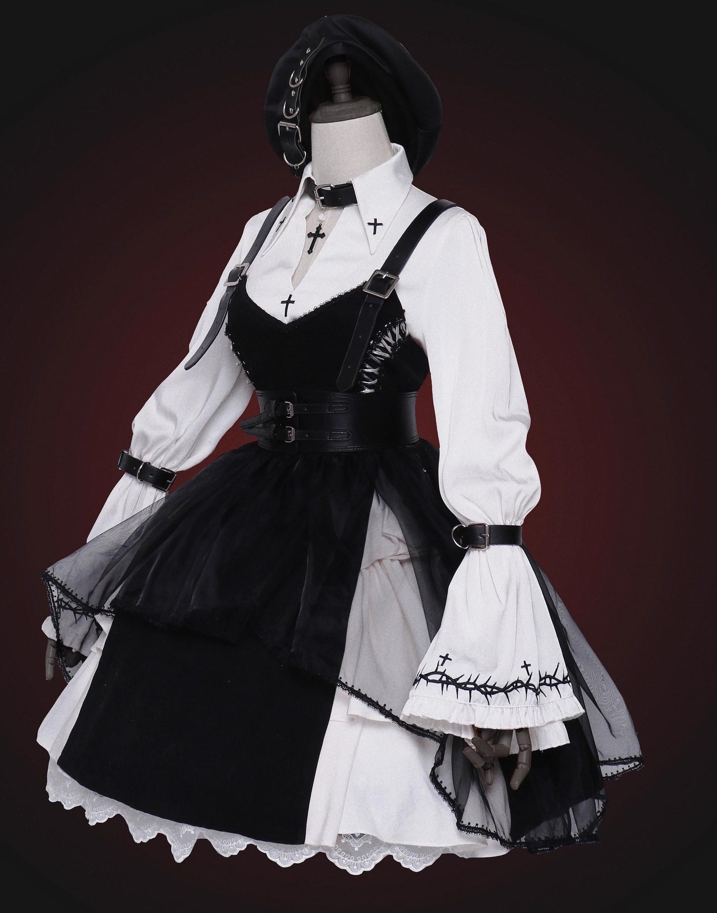 Caged Bird Hotel~Stockholm Lover~Black Gothic Lolita Corset Choker Armbands