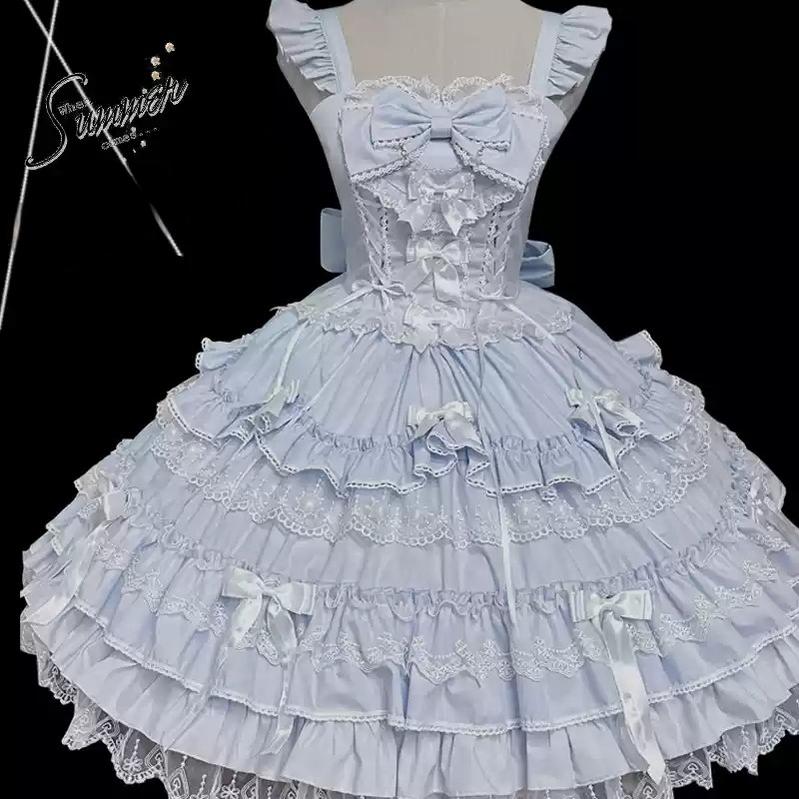 ZhiJinYuan~Love Notebook~Old School Lolita JSK Vintage Doll Tiered Dress
