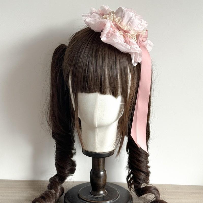 MAID~Spring of Mist~Sweet Lolita Bow Hairclip Bowler Hat KC