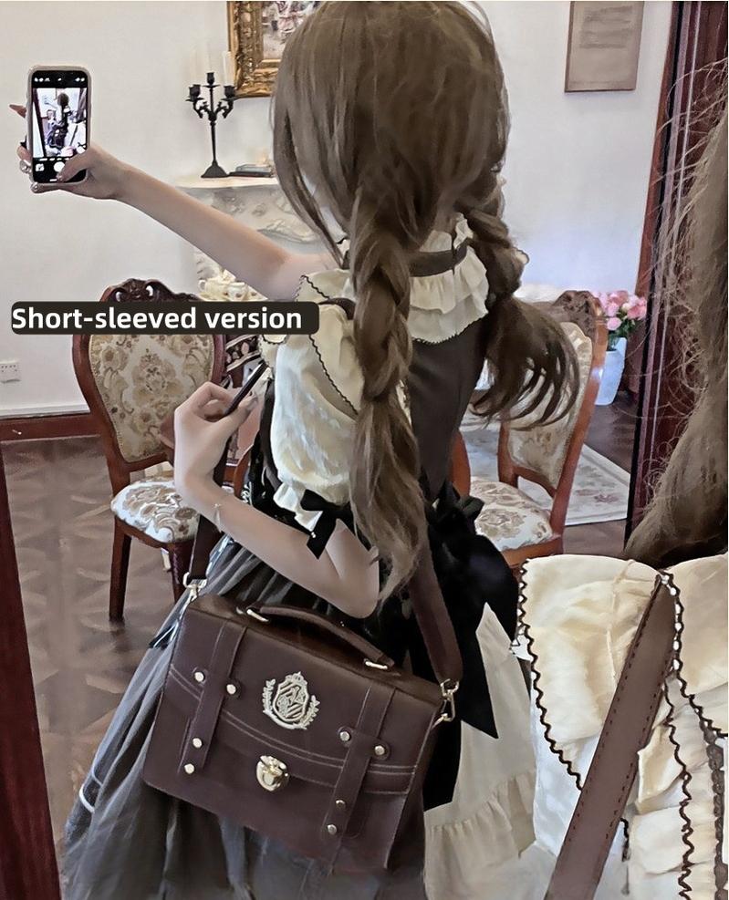 Buling Moon~Sweetheart Puppet~Retro Lolita OP Elegant Daily Lolita Dress