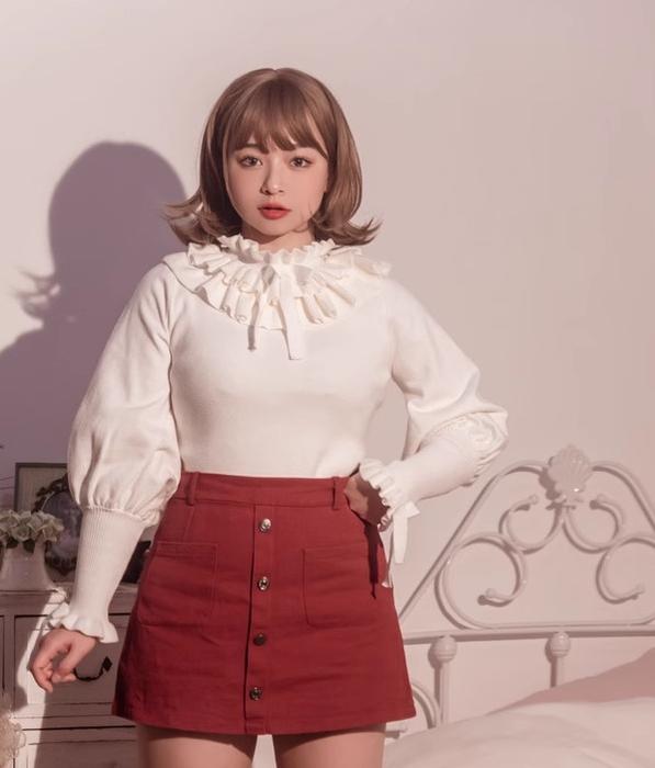 Miaoplus~Sweet Lolita Knit Sweater Long Sleeve Winter Lolita Top