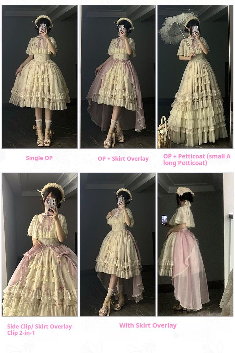 With PUJI~Nanke~Classic Lolita OP Dress Outfit with Edwardian Collar