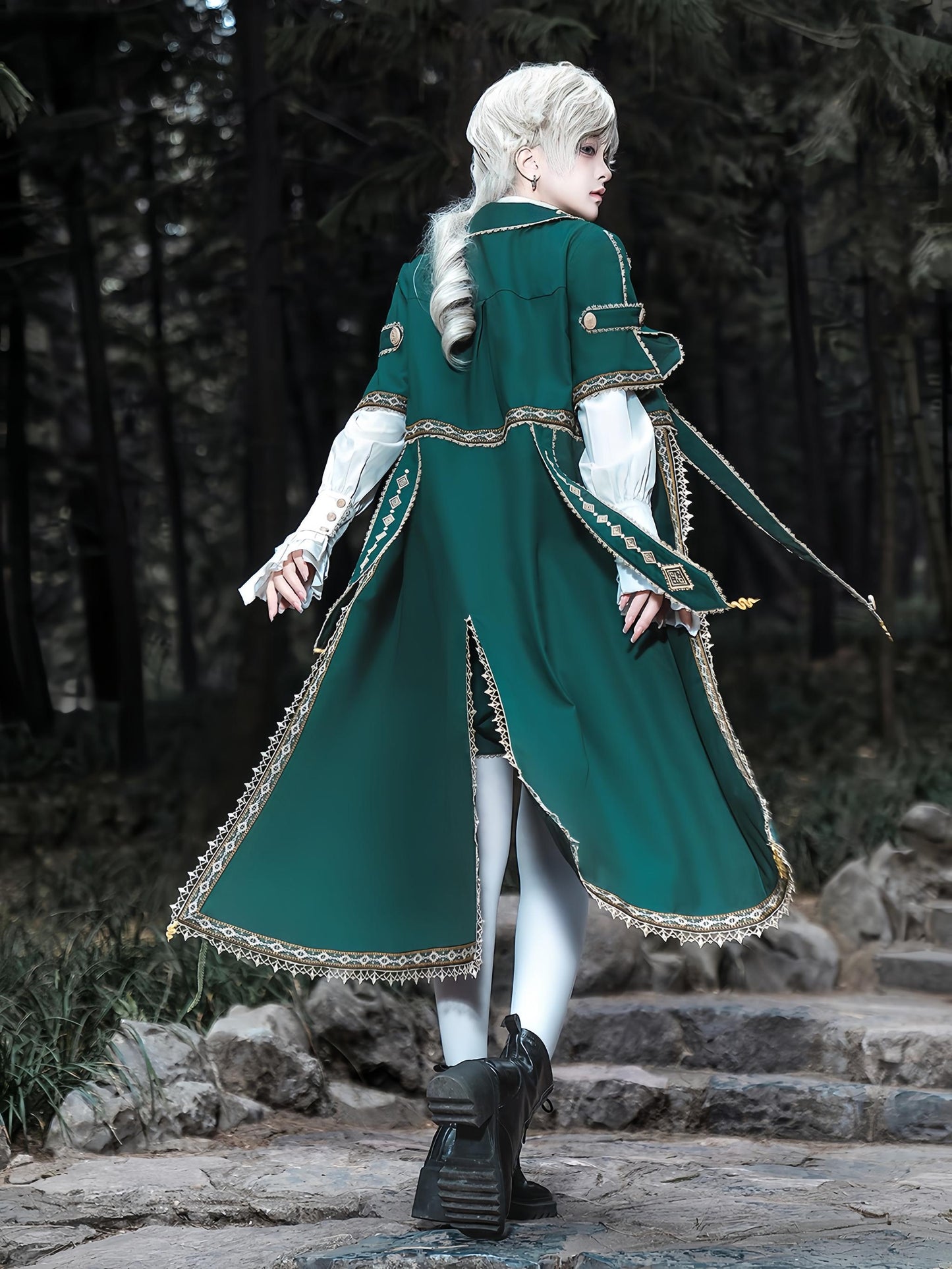 Letters from Unknown Star~Divine Envoy~Ouji Lolita Shorts Suit Military Lolita Coat and Shirt
