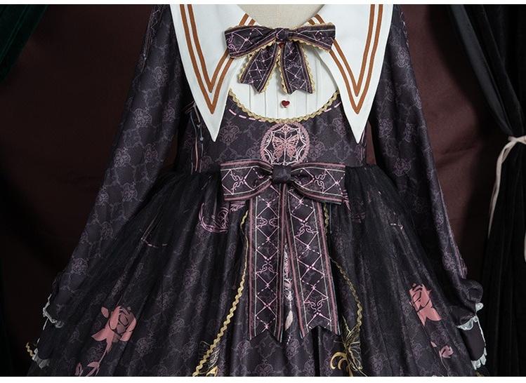 OCELOT~Classic Lolita OP Sailor Collar Elegant Lolita Dress