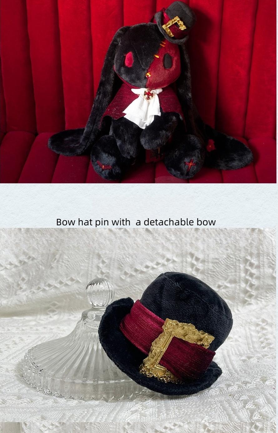 RosyDream~Kawaii Lolita Bunny Doll Bag Plush Doll with a Skeleton