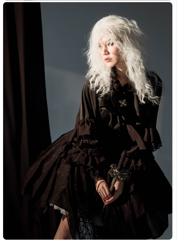 (Buyforme)ZJstory~Dragon Bone Cemetery~Gothic Lolita Shirt Long Sleeve Blouse