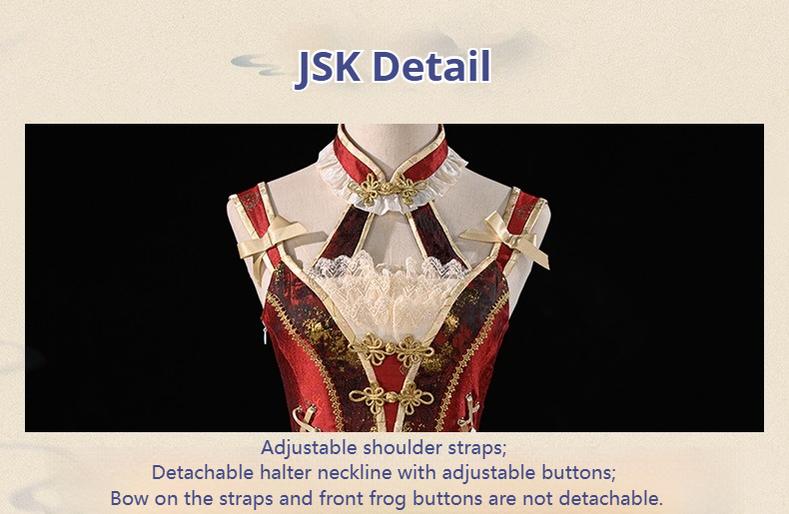 Urtto~Fengming Yaoshan~Winter Qi Lolita JSK Set with Chinese Style Cape and Bolero