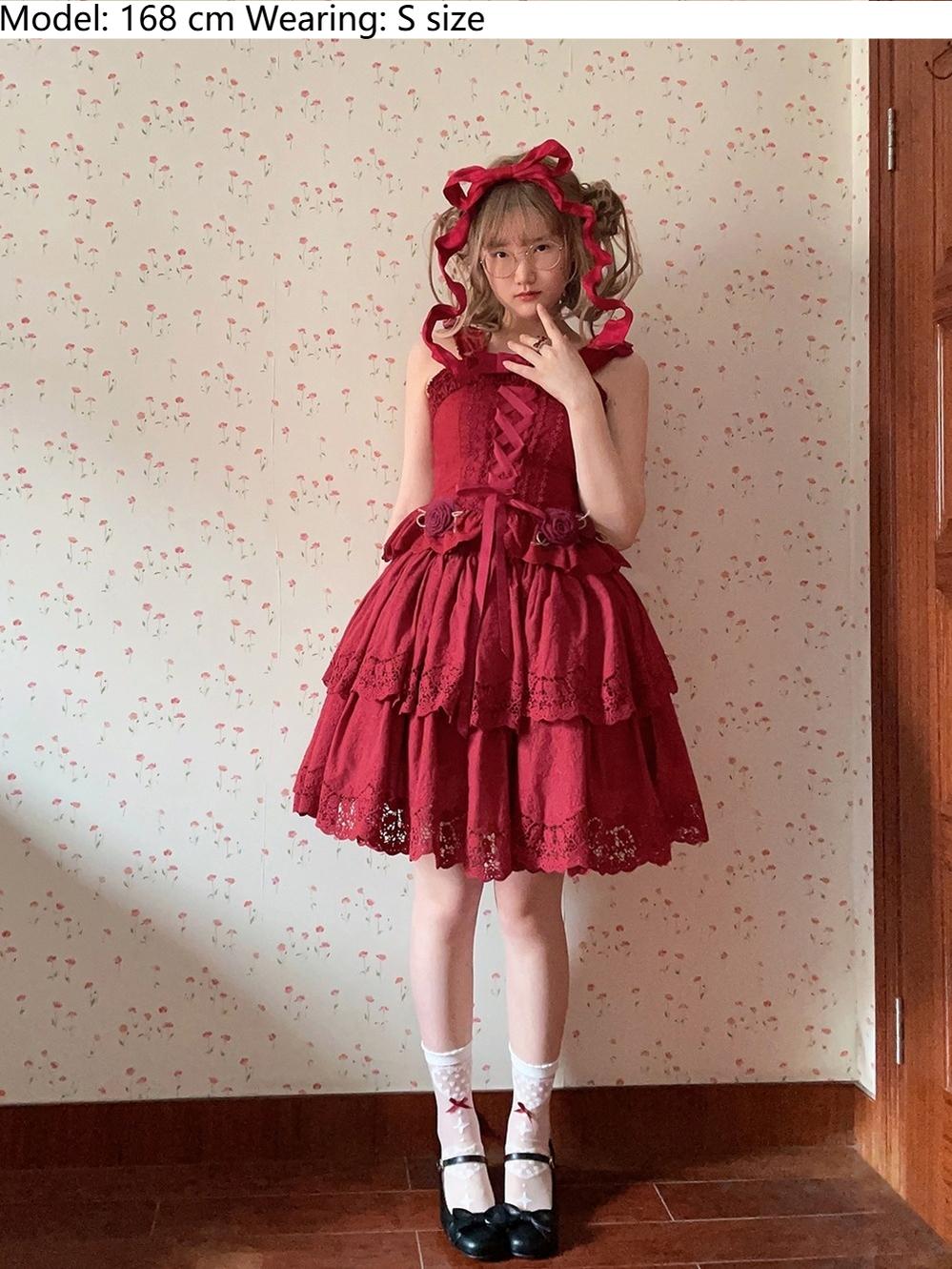 Miss Point~Forest Waltz~Classic Lolita Tiered Skirt Multi-layer Embroidered SK