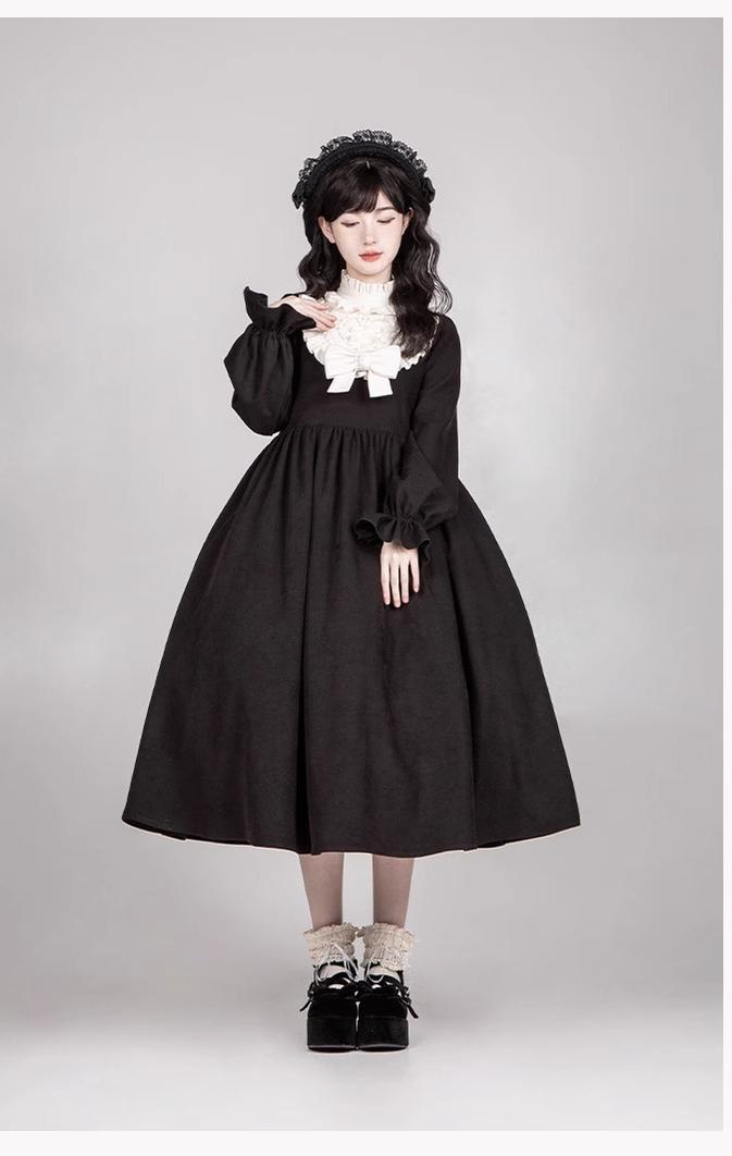 With PUJI~Twilight Choir~Twin Lolita OP Suit Loose Version Dress with Apron