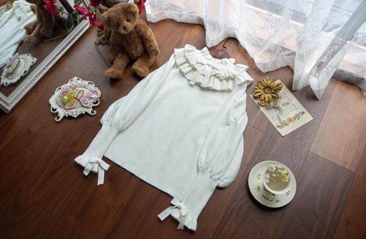 Miaoplus~Sweet Lolita Knit Sweater Long Sleeve Winter Lolita Top
