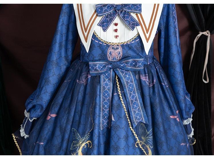 OCELOT~Classic Lolita OP Sailor Collar Elegant Lolita Dress